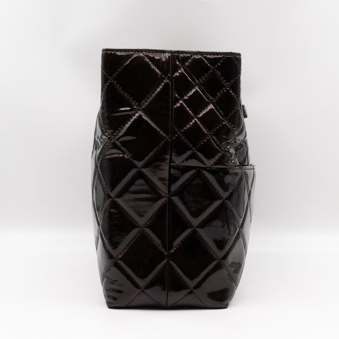 Chanel Reissue East West Tote Quilted Burgundy Patent Leather
