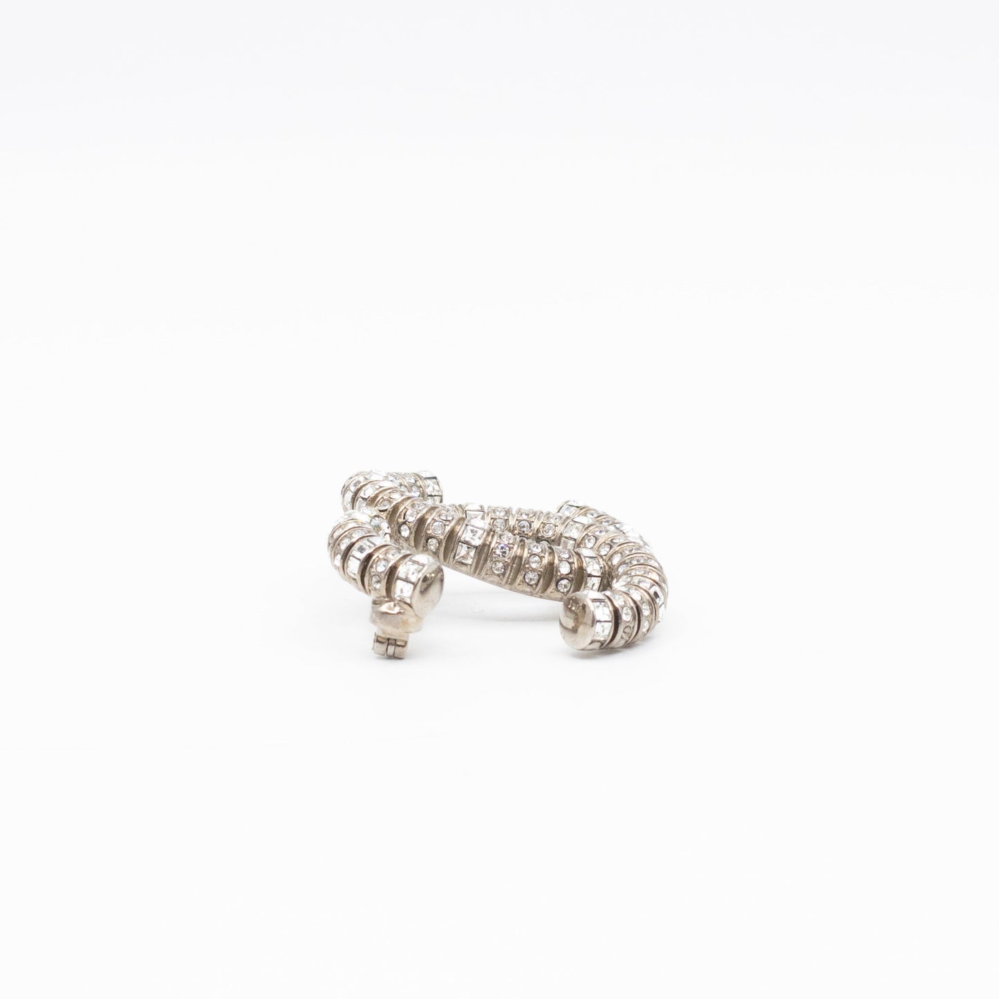Chanel CC Crystal Silver-tone Brooch