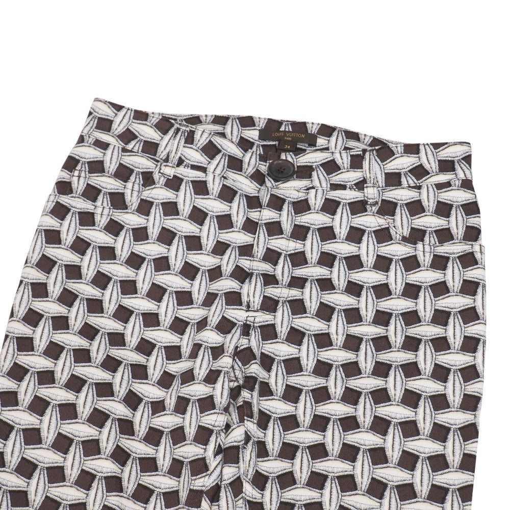 Louis Vuitton RW131A 34 Cotton White Brown Apparel