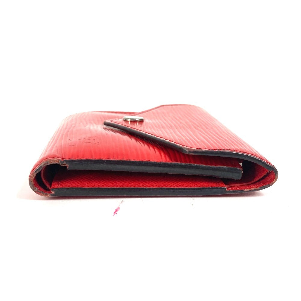 Louis Vuitton Trifold M62172 Epi Portefeuille Leather Red Wallet Case