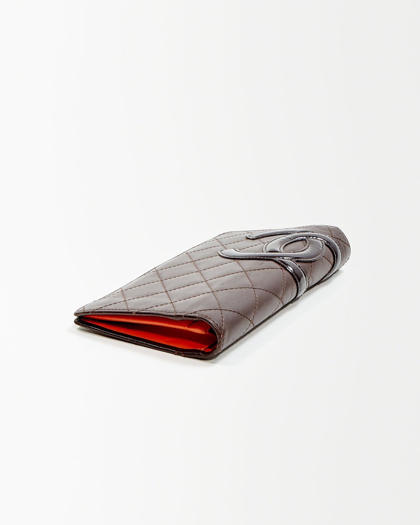 Chanel Brown Lambskin Quilted Cambon Flap Wallet