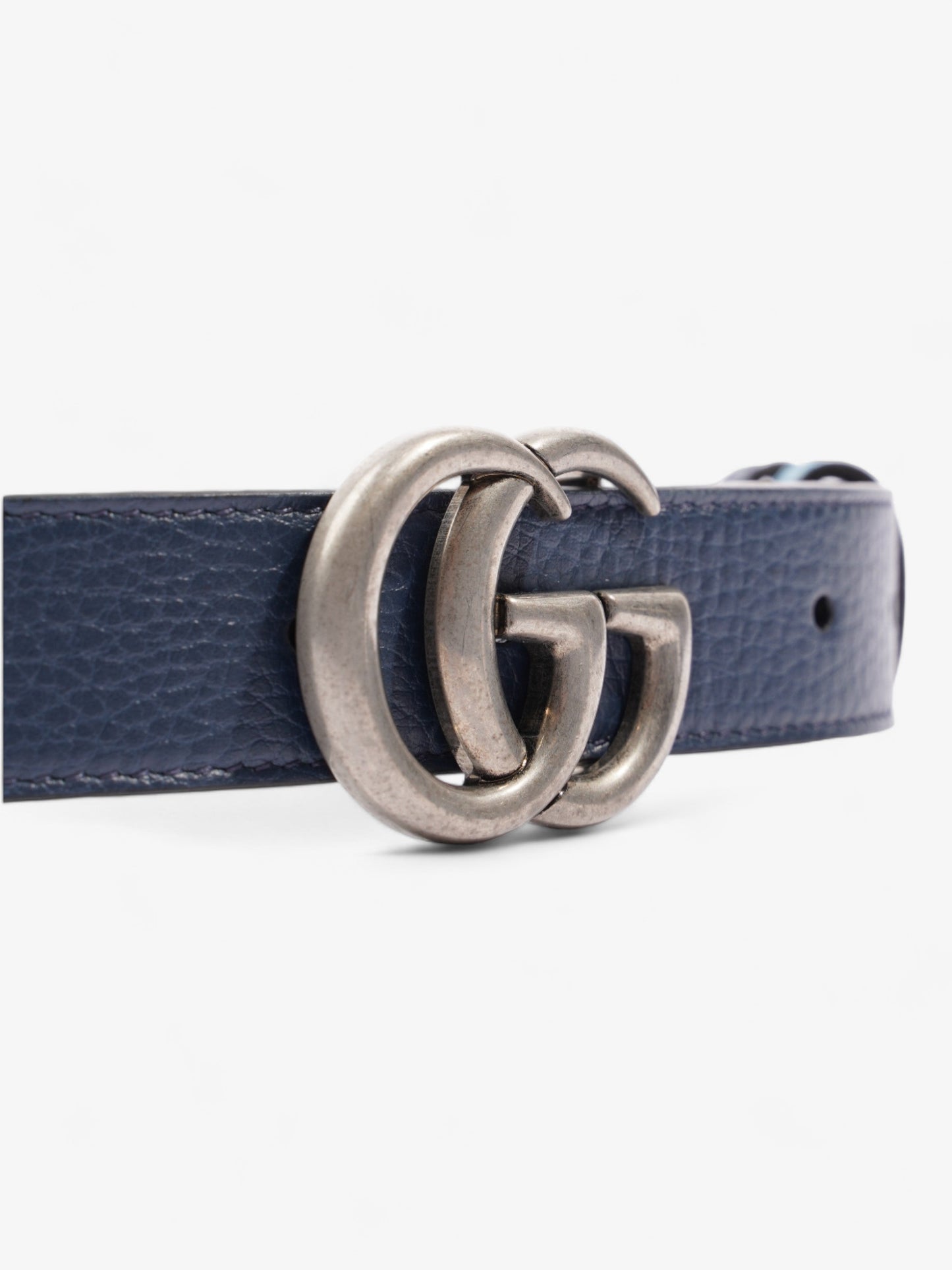 Gucci Marmont Thin Reversible Belt Navy Ua Handbag Leather Blue Accessory