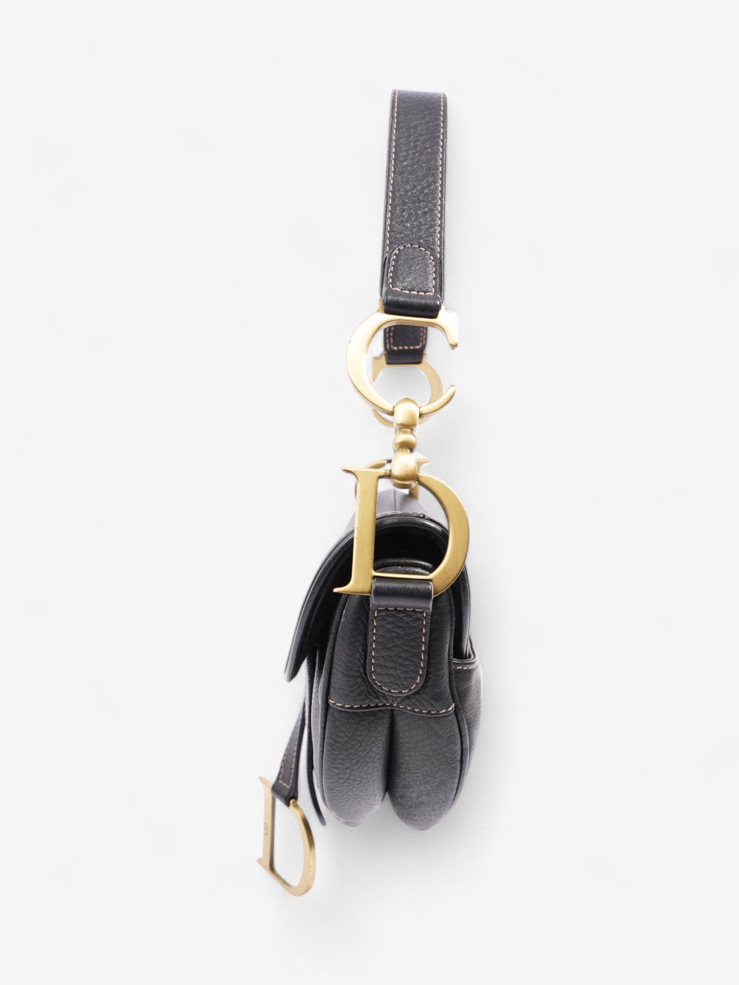 Dior Christian Saddle Bag Calfskin Leather Black Shoulder Bag Calfskin Leather 1