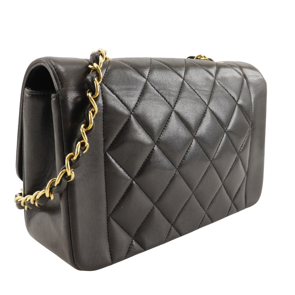 Chanel lambskin ChainShoulder diana flap 22 Black Shoulder Bag