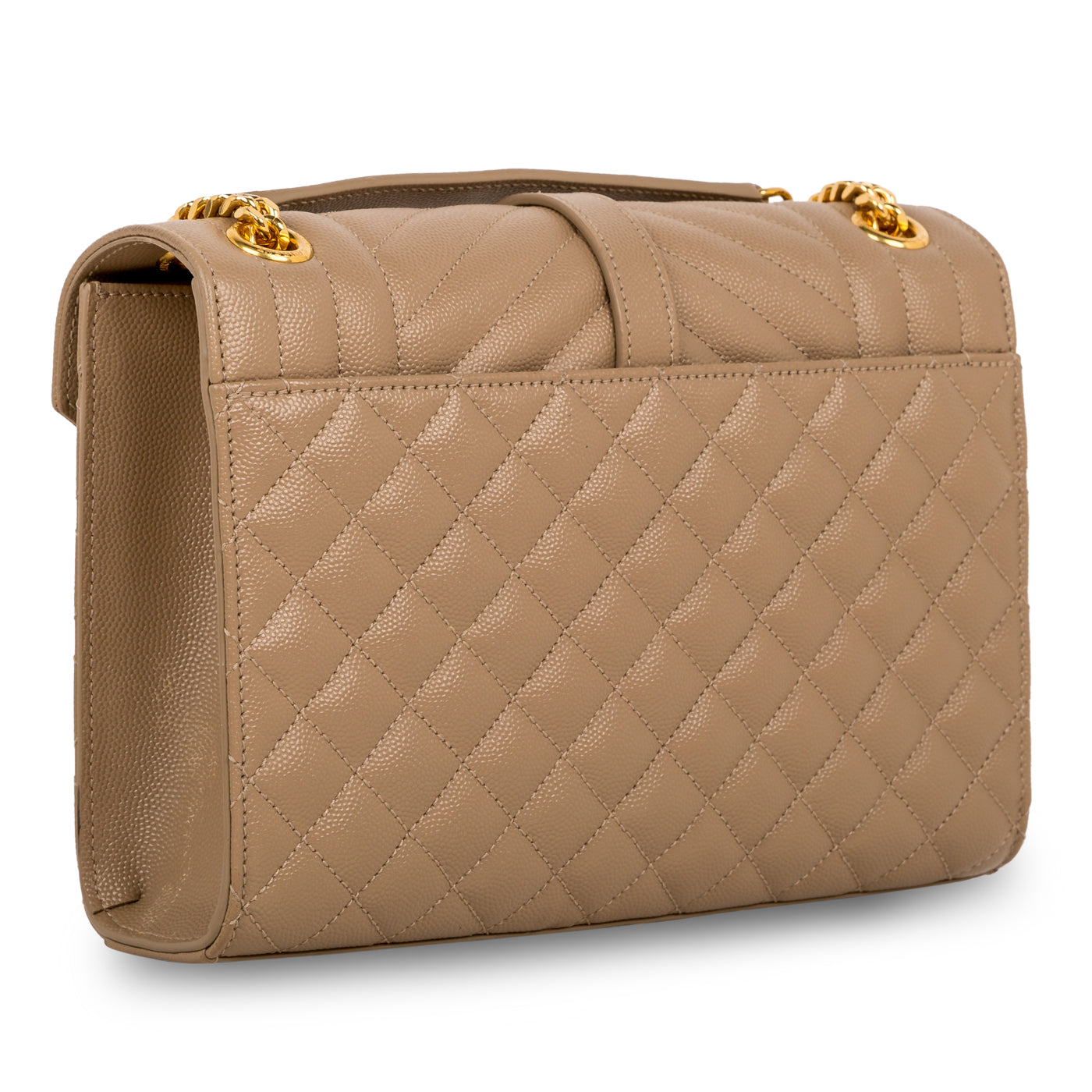 YSL Saint Laurent Mixed Satchel Bag Leather Quilted