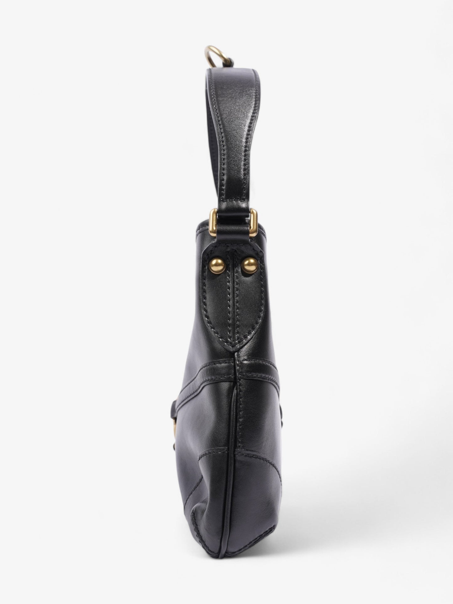 Gucci Reins Hobo Leather Black Shoulder Bag