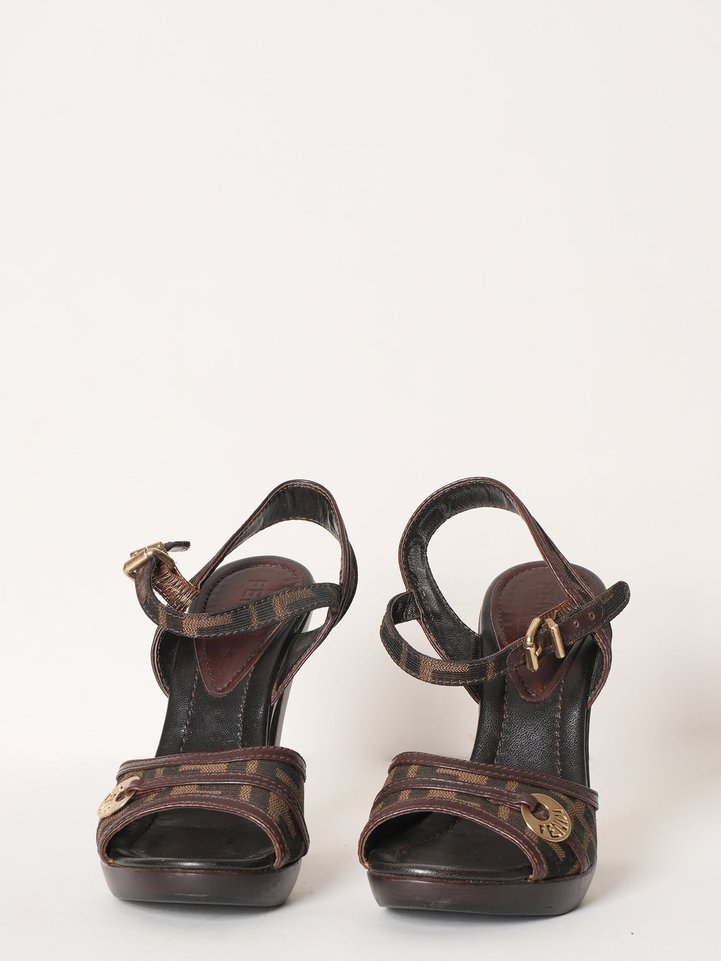 Fendi Shoe Zucca Canvas Brown Shoes