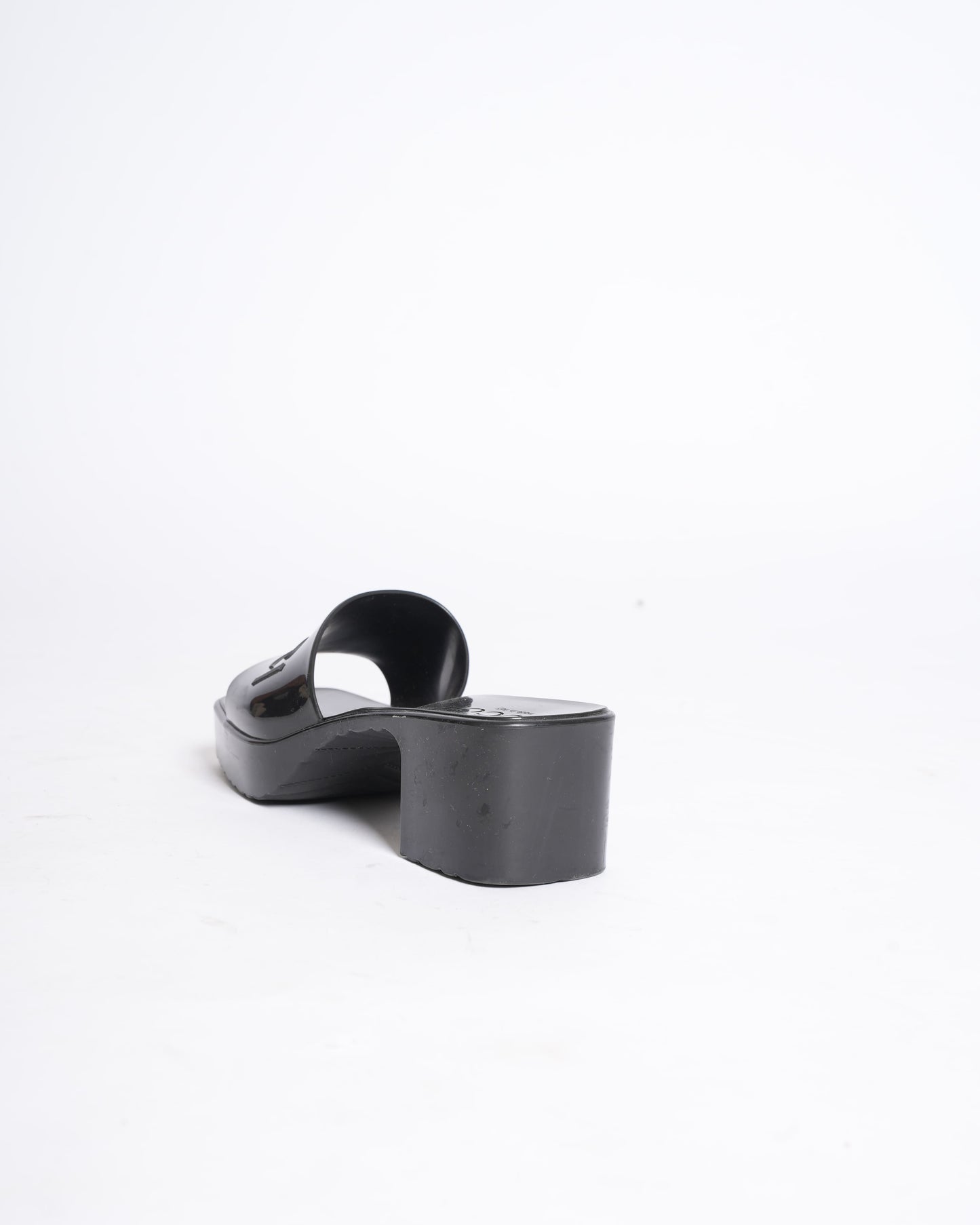 Gucci Black Block Heel Sandals