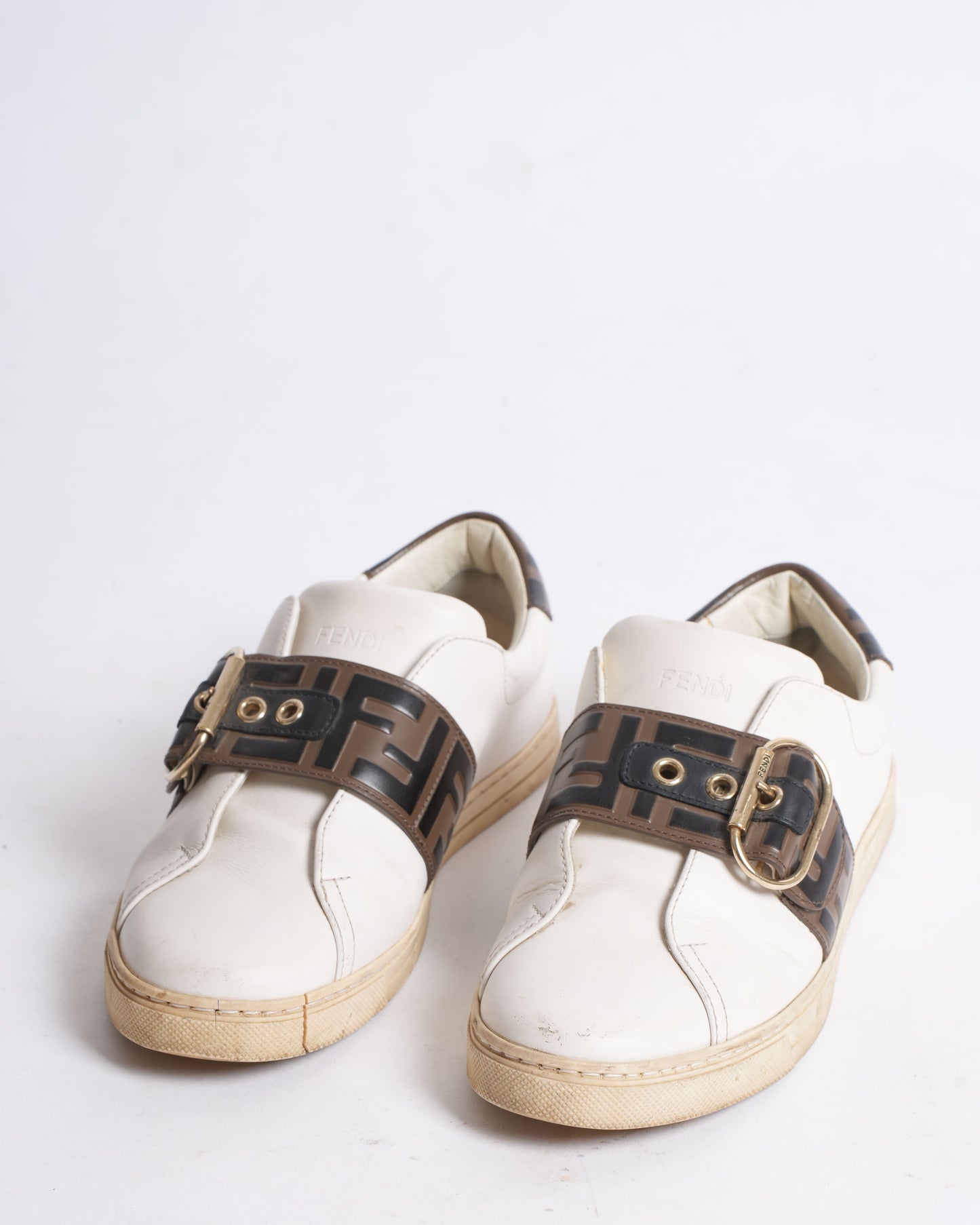 Fendi Shoe belt sneakers Brown Logo