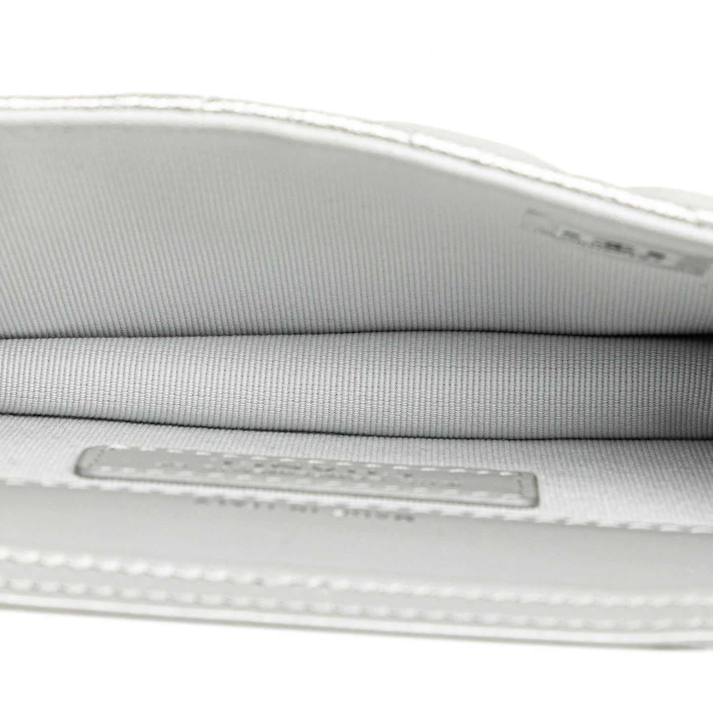 Silver Chanel Metallic Lambskin Crystal Star Chain Belt Bag