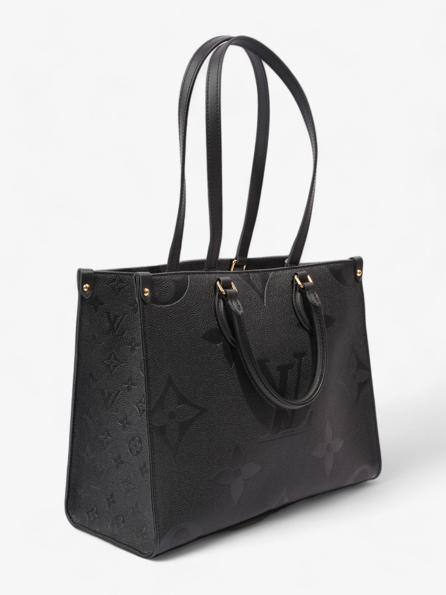 Louis Vuitton Onthego MM Empreinte Vachetta Leather Black Handbag