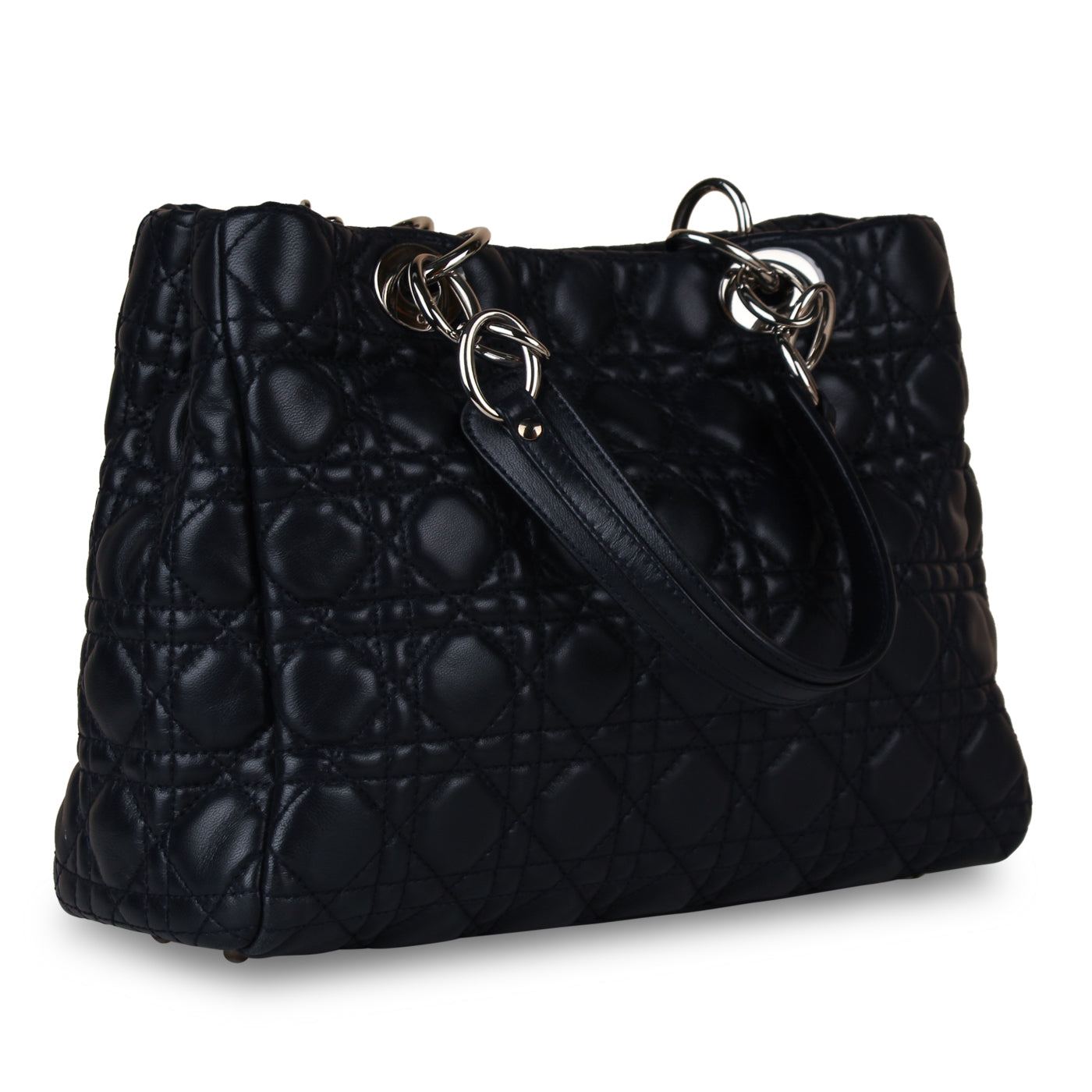 Dior Christian Lady Tote Navy Shoulder Bag