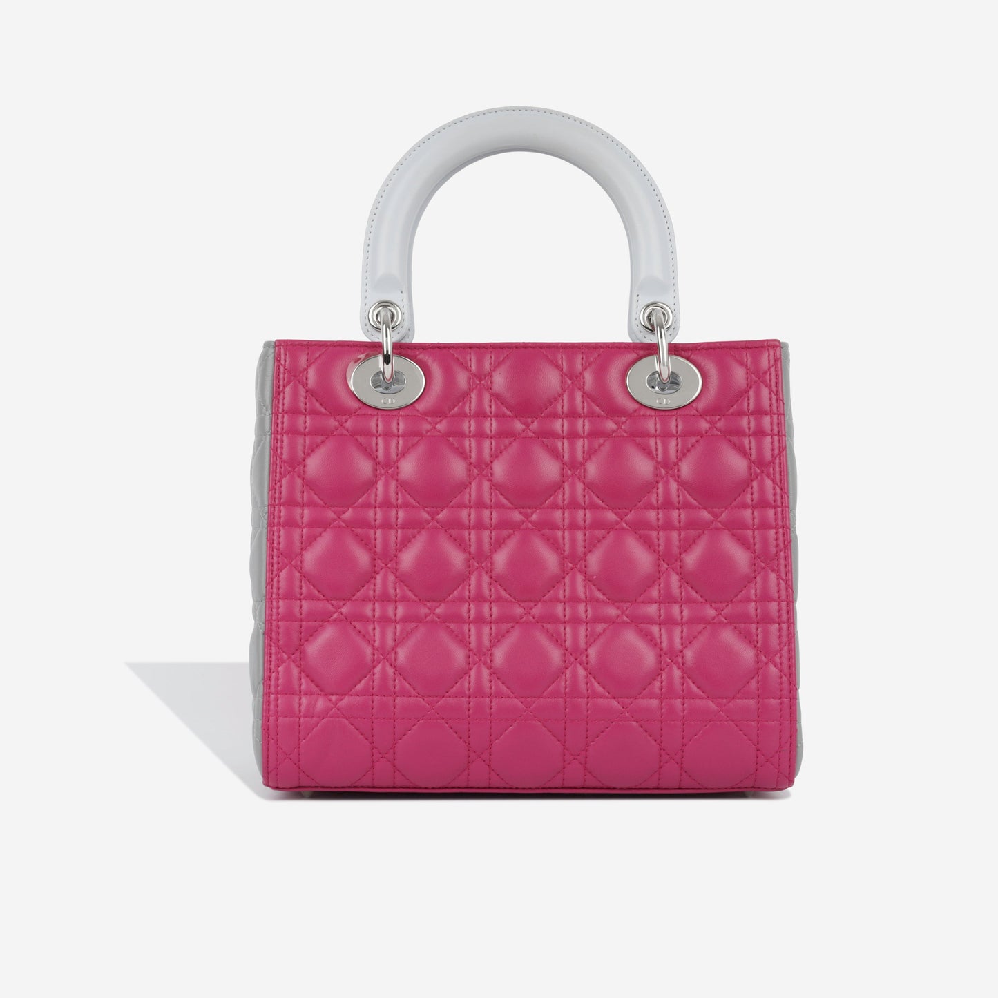 Dior Christian Lady Crossbody Bag Medium Tricolour Lambskin Shw