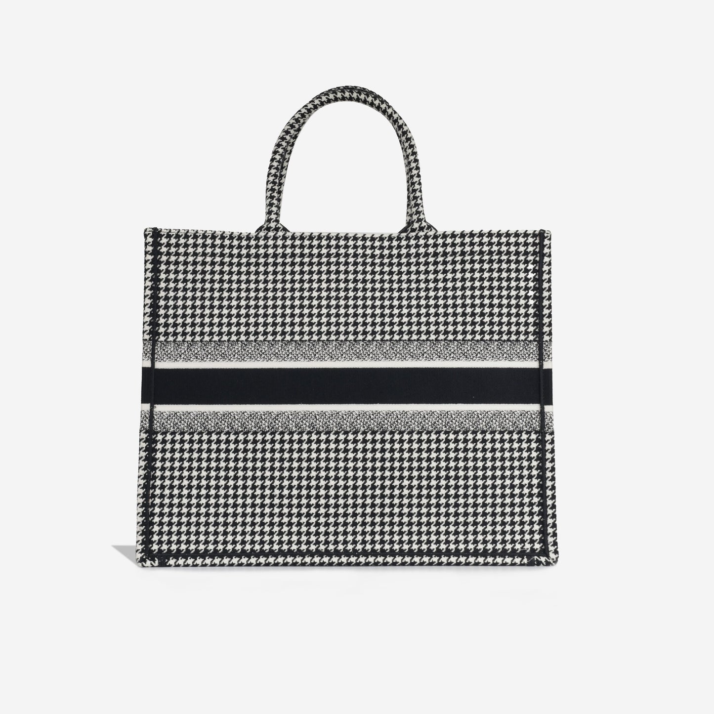Dior Christian Book Tote Large Tote Bag Black White Un
