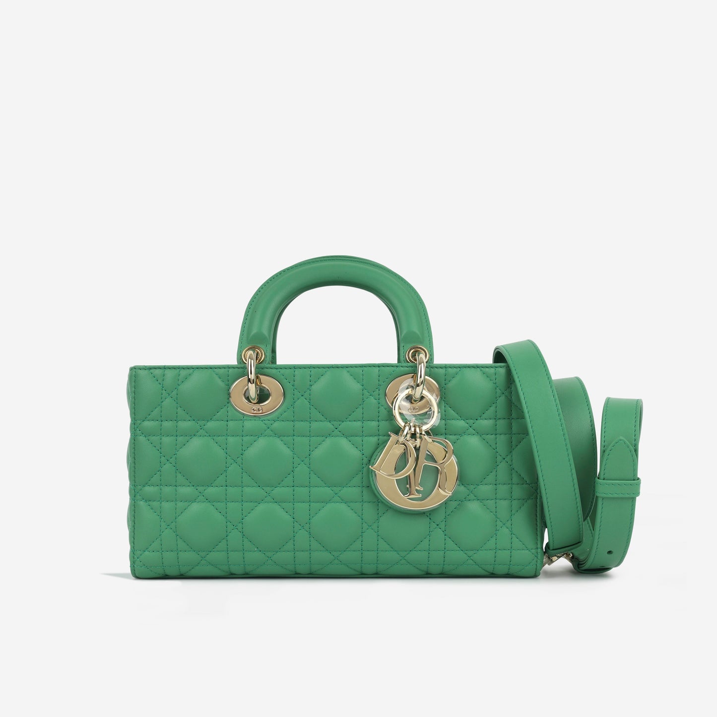 Dior Christian Lady Joy Tote Bag Lambskin Cghw Immaculate