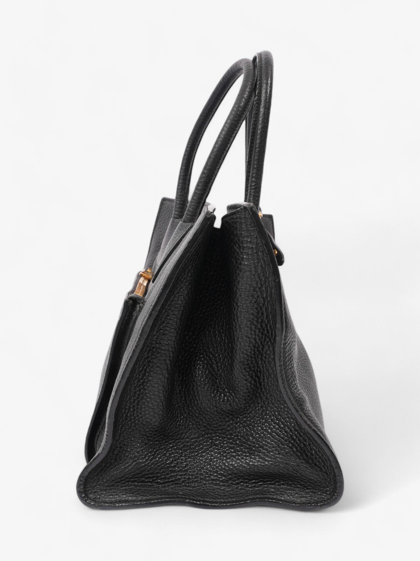 Prada Twin Pocket Two Way Bag Leather Black Travel Bag