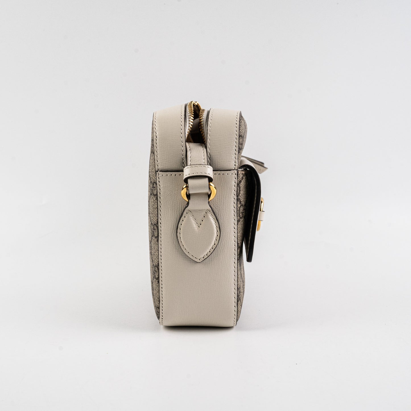 Gucci Horsebit Crossbody Bag Monogram White