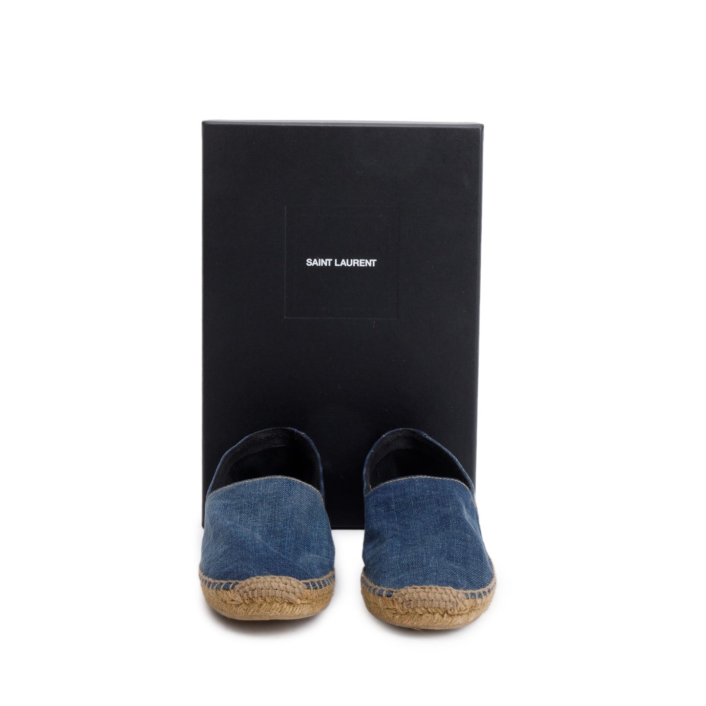 YSL Saint Laurent Espadrilles Size Travel Bag Denim Blue