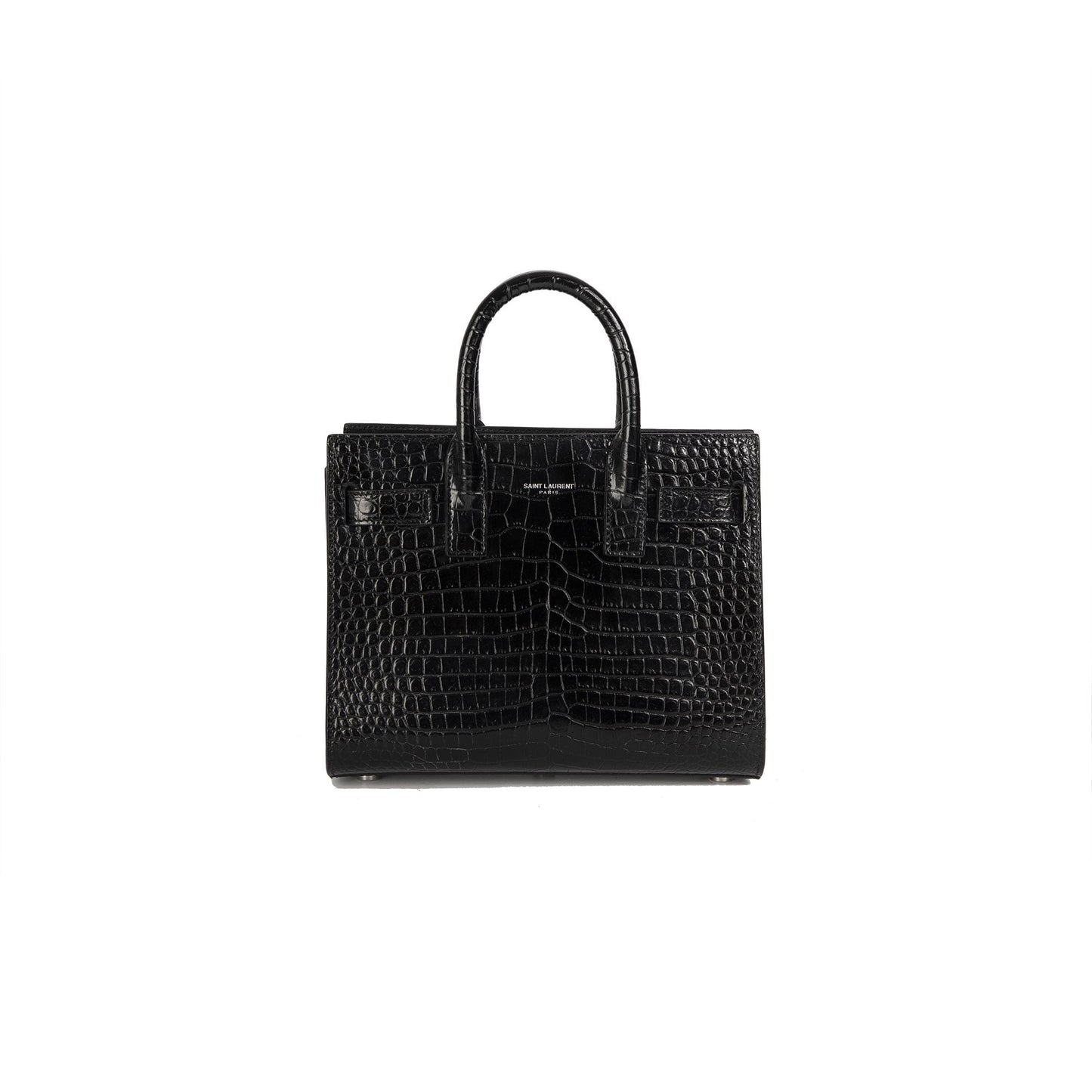 YSL Saint Laurent Embossed Crocodile Nano Sac De Jour Travel Travel Bag