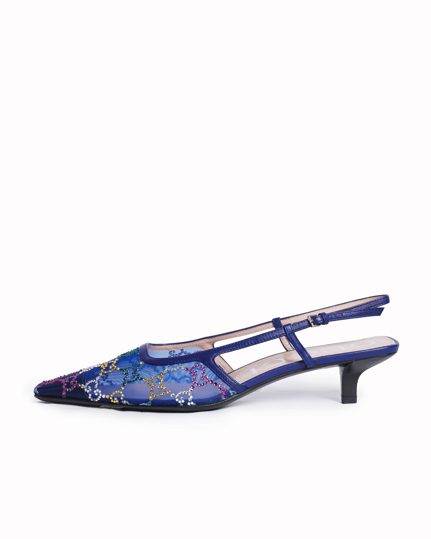 Gucci Crystal GG Monogram Slingback Pumps