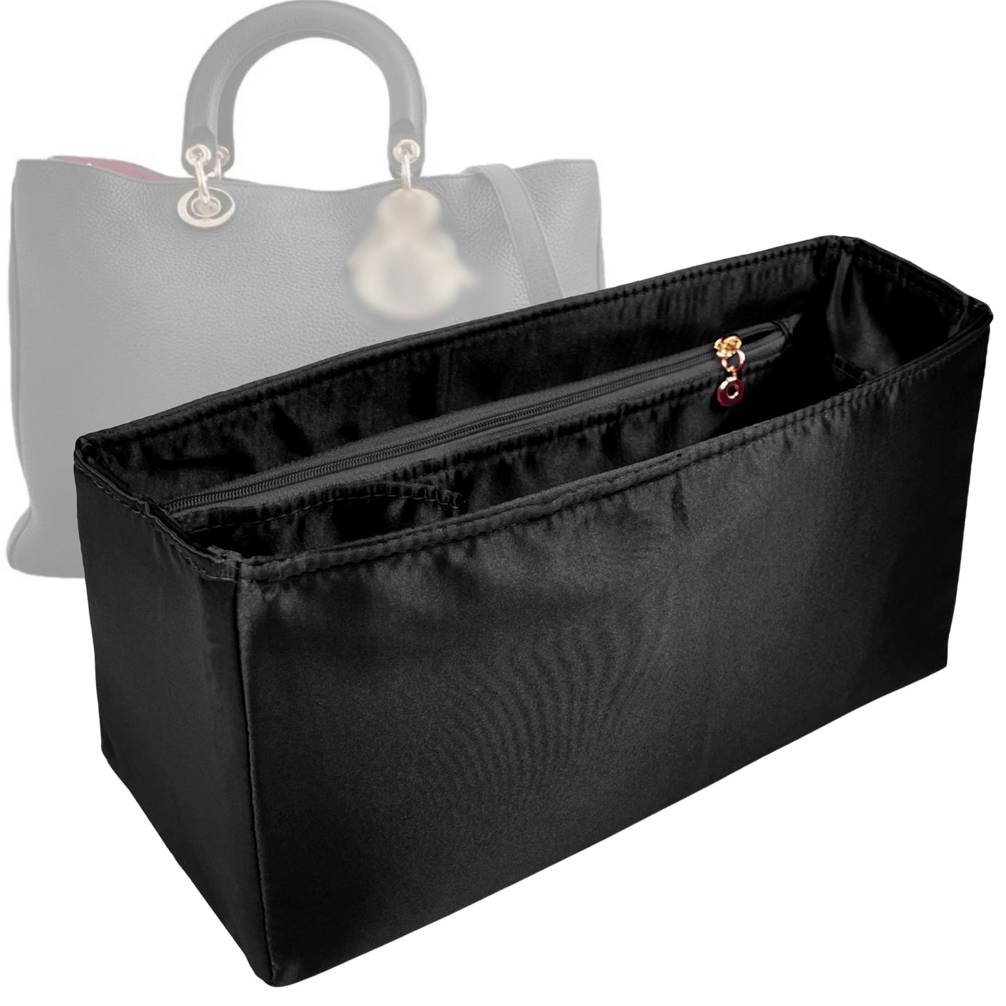 Dior Handbag Organizer for issimo Bag, Bag Insert Silk, Medium Zip