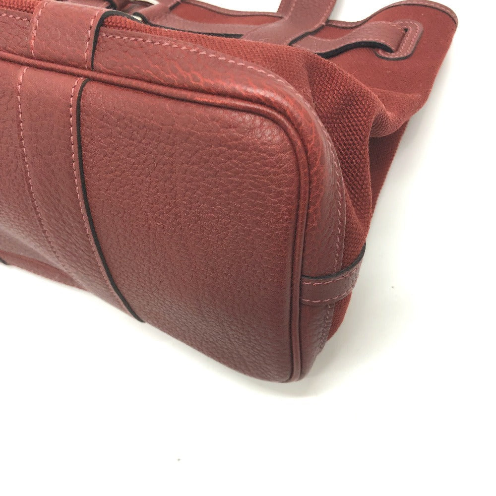 Hermes Tote Bag Bordeaux Petite Lettuce Women Leather Canvas