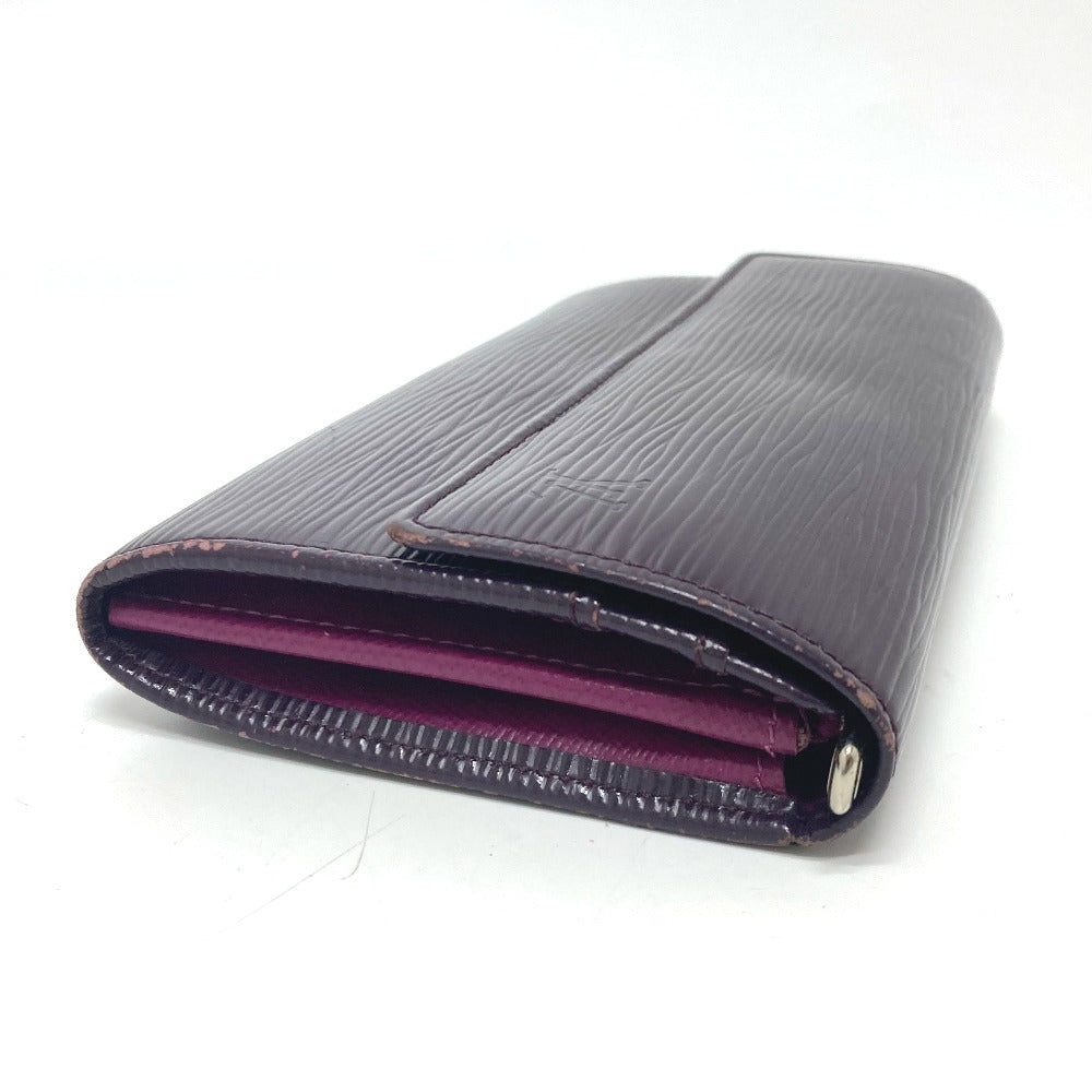 Louis Vuitton Long Purse M6374K Epi purple Leather Wallet Case