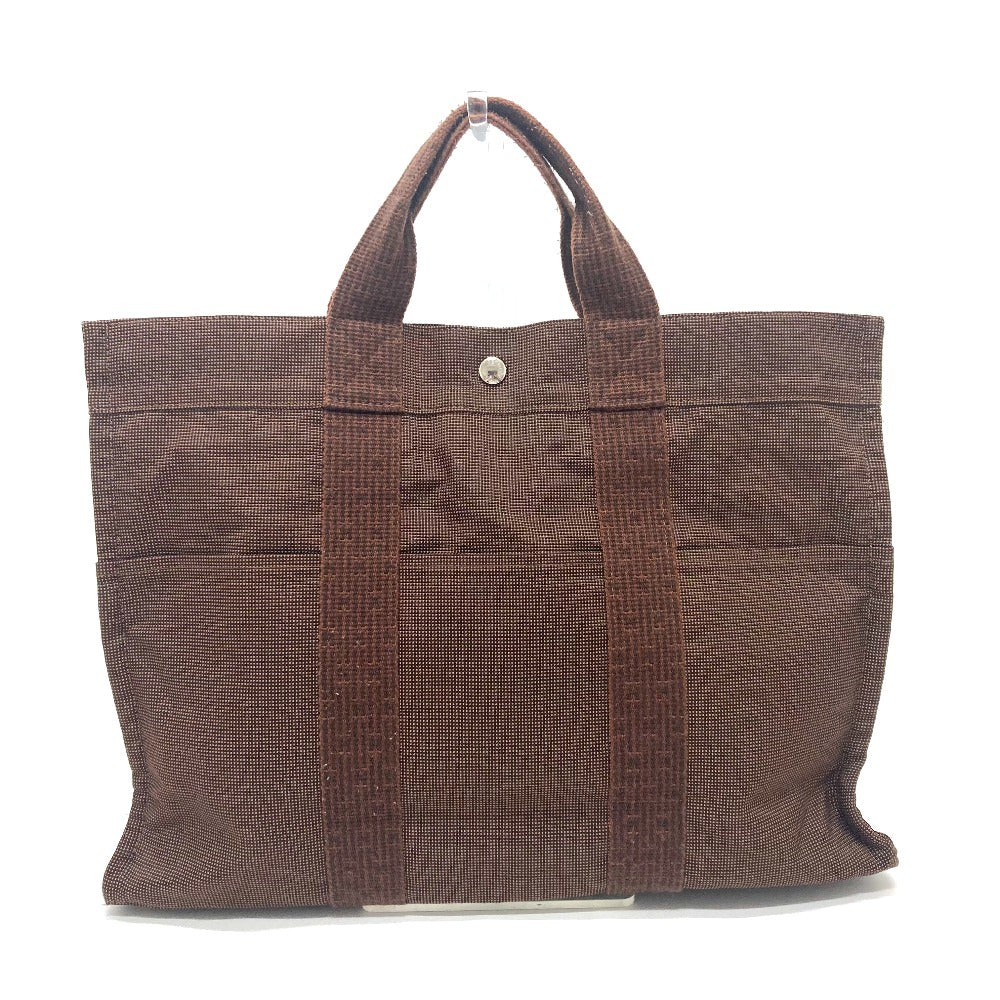 Hermes Tote Bag Her Linetote Mm Women Canvas Brown