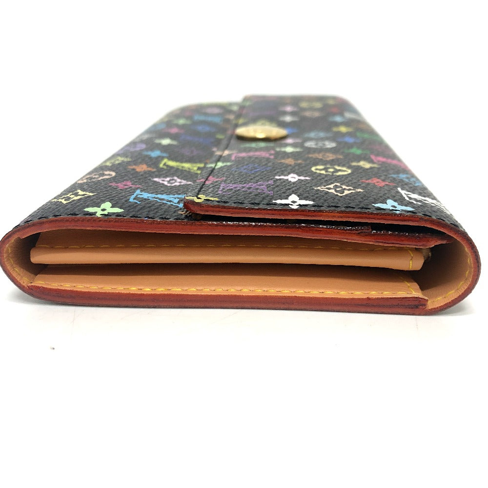 Louis Vuitton Long Purse M93747 Portefeuille Sarah Monogram Canvas Black Multicolor Wallet Case