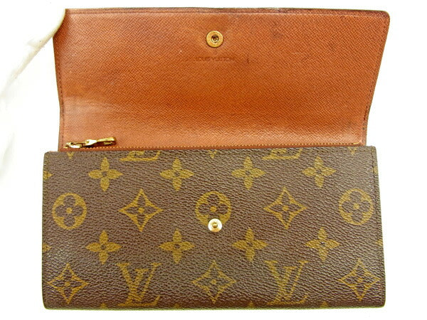Louis Vuitton Long Purse M61724 Pochette Porto Brown Wallet Case T10620