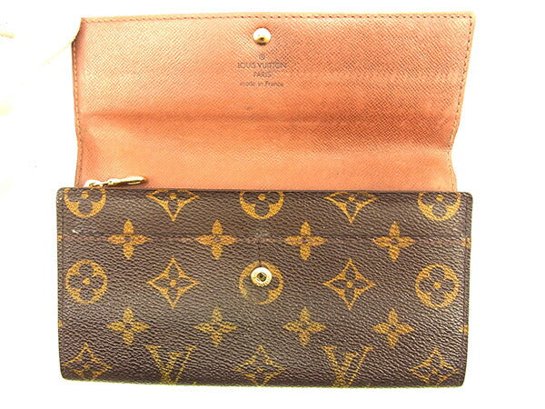 Louis Vuitton Long Purse M61725 Pochette Porto Brown Wallet Case T14293