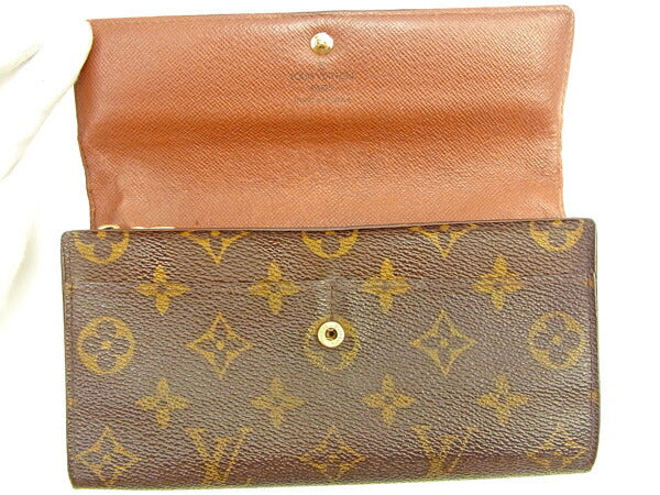 Louis Vuitton Long Purse M61725 Pochette Porto Brown Wallet Case T14743