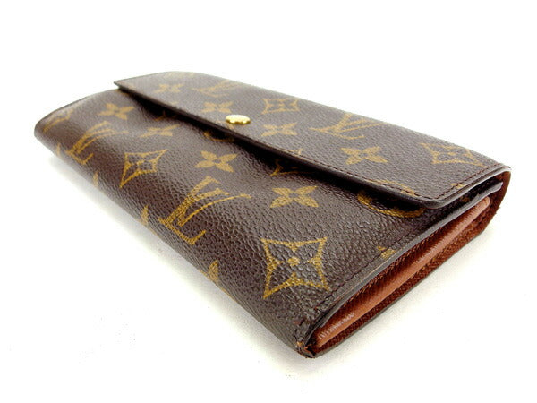 Louis Vuitton Long Purse M61725 Pochette Porto Monogram Canvas Brown Wallet Case T16341