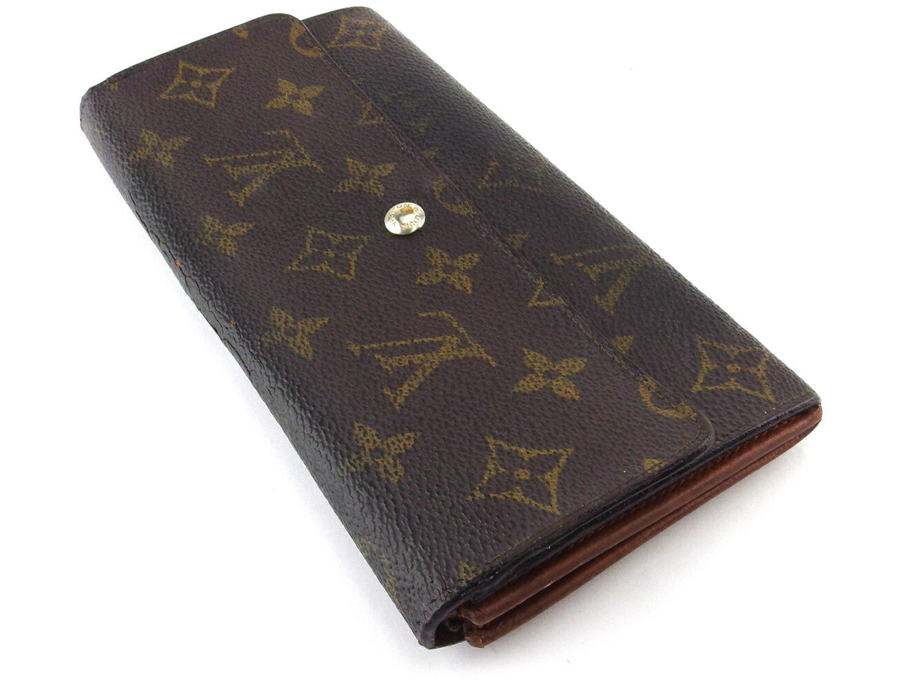 Louis Vuitton Long Purse M61724 Pochette Porto Brown Beige Wallet Case T20427