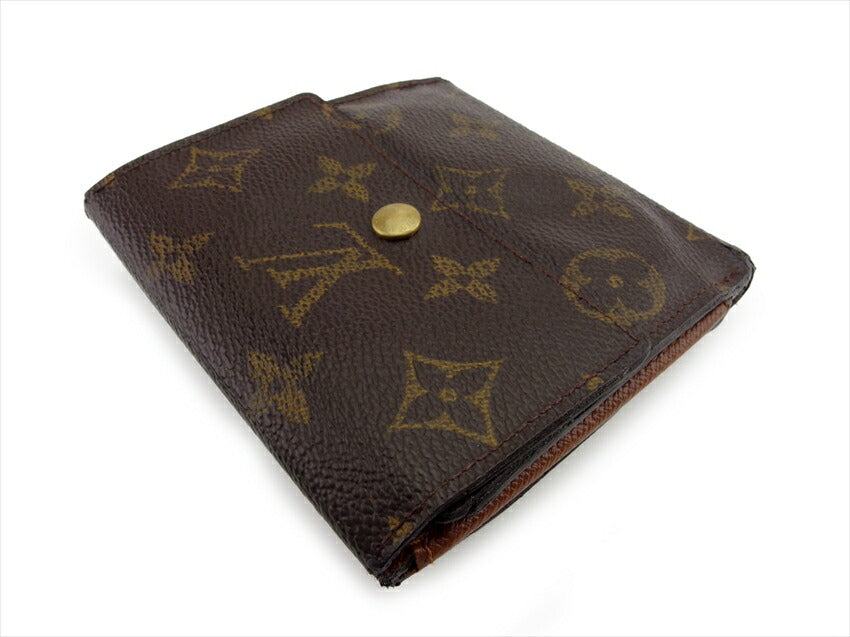 Louis Vuitton Bifold M61652 Porte Monnaie Billets Brown Beige Gold Wallet Case T21109