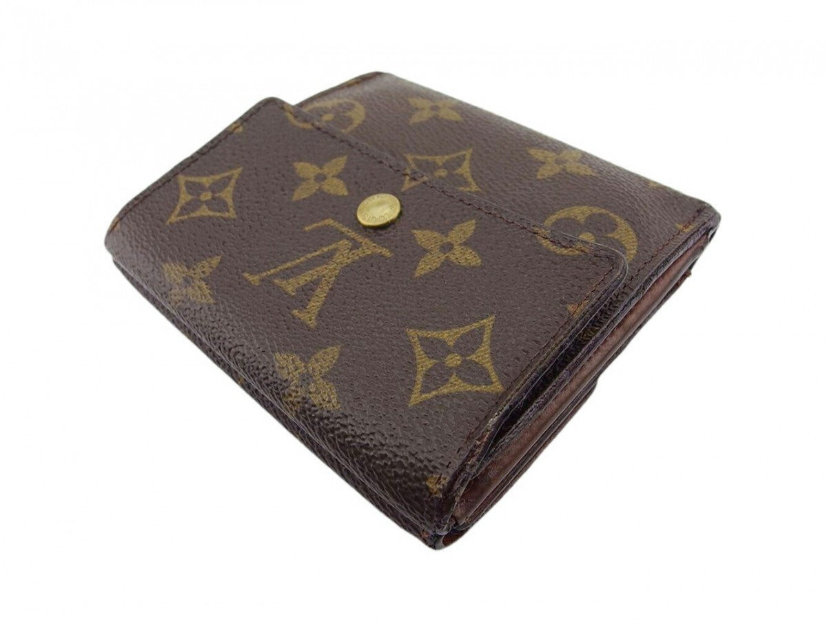 Louis Vuitton Bifold M61652 Porte Monnaie Billets Brown Beige Gold Wallet Case T21425