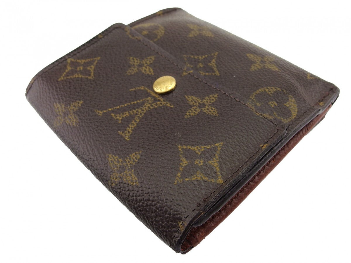 Louis Vuitton Bifold M61652 Porte Monnaie Billets Brown Beige Gold Wallet Case T22142