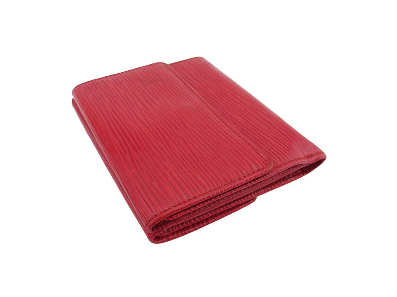 Louis Vuitton Bifold M63487 Porte Monnaie Billets Red Wallet Case