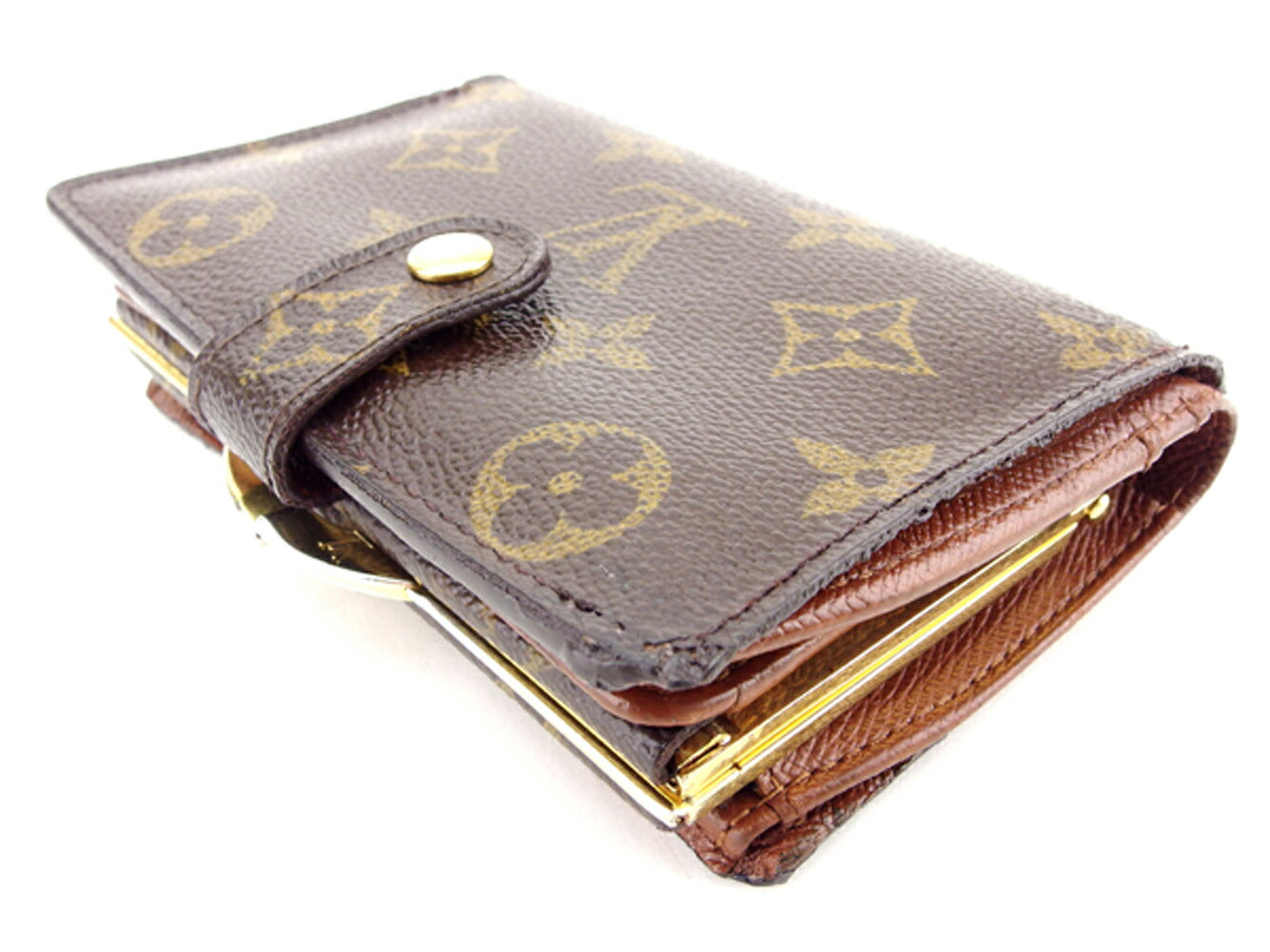 Louis Vuitton Bifold M61663 Portonevie Vienova Brown Wallet Case T7514