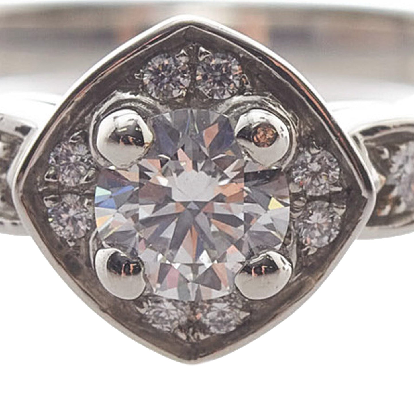 Silver Chanel Chanel Coco Crash Half Eternity Diamond Ring