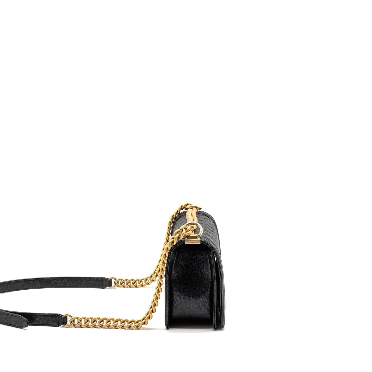 Chanel Boy Caviar GHW Black Handbag