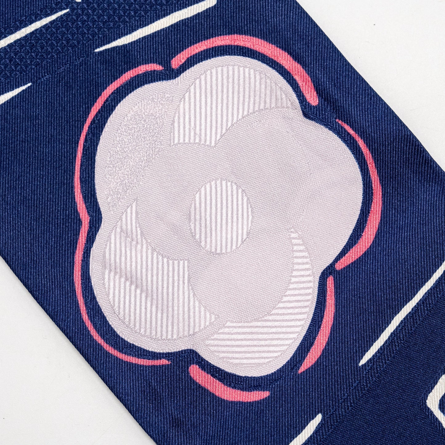Chanel CC Logo Flower Print Twilly Navy Multicolour Scarf