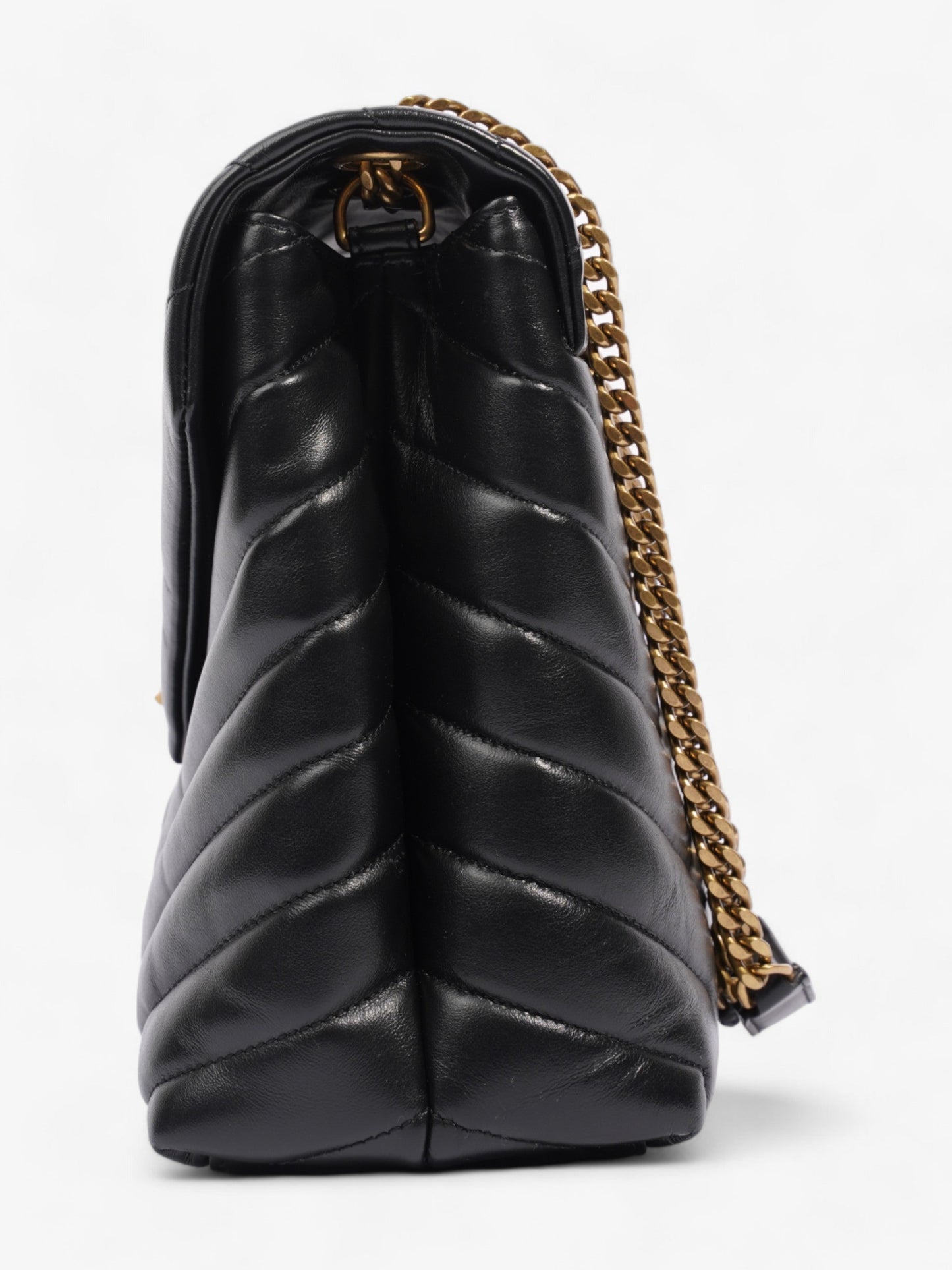 YSL Saint Laurent Lou Lou Shoulder Bag Leather Black Medium
