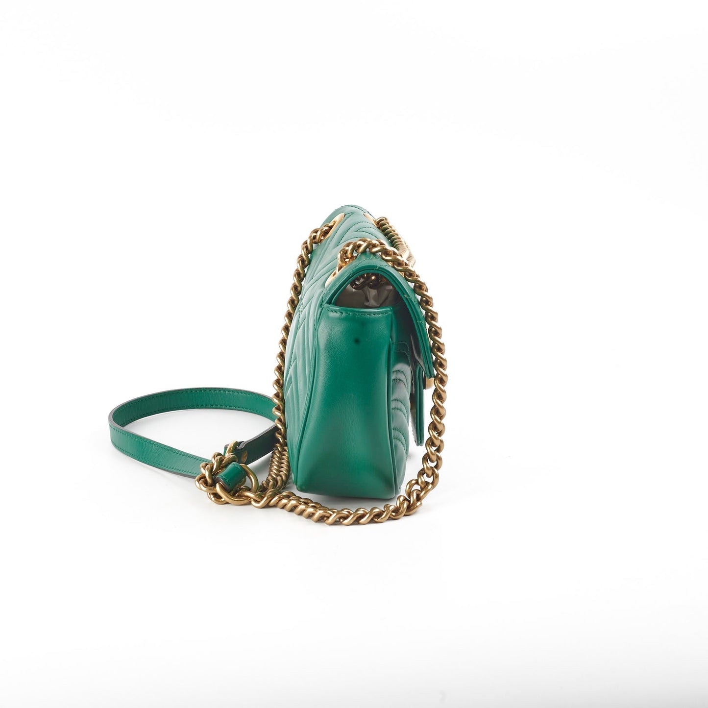 Gucci Marmont Crossbody Bag Green Mini