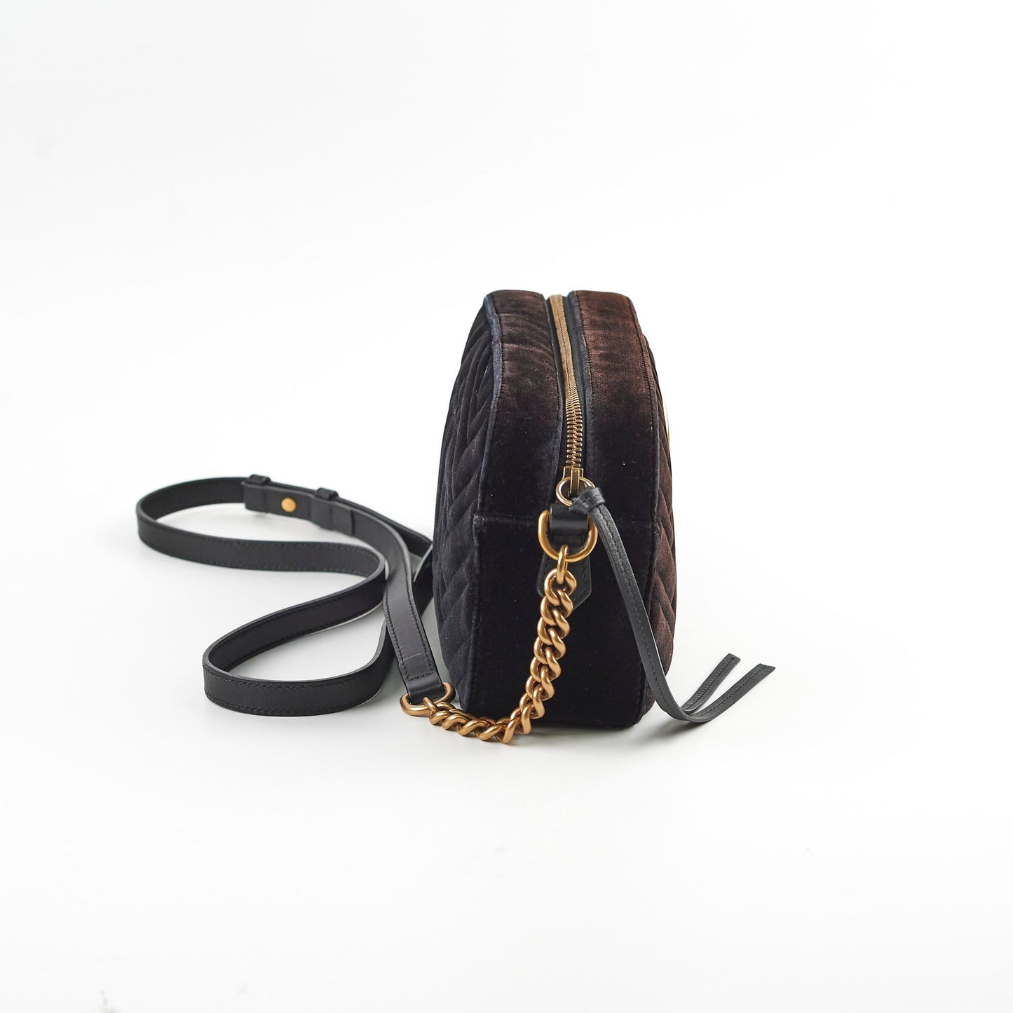 Gucci Marmont Velvet Bag Black Small Crossbody Bag
