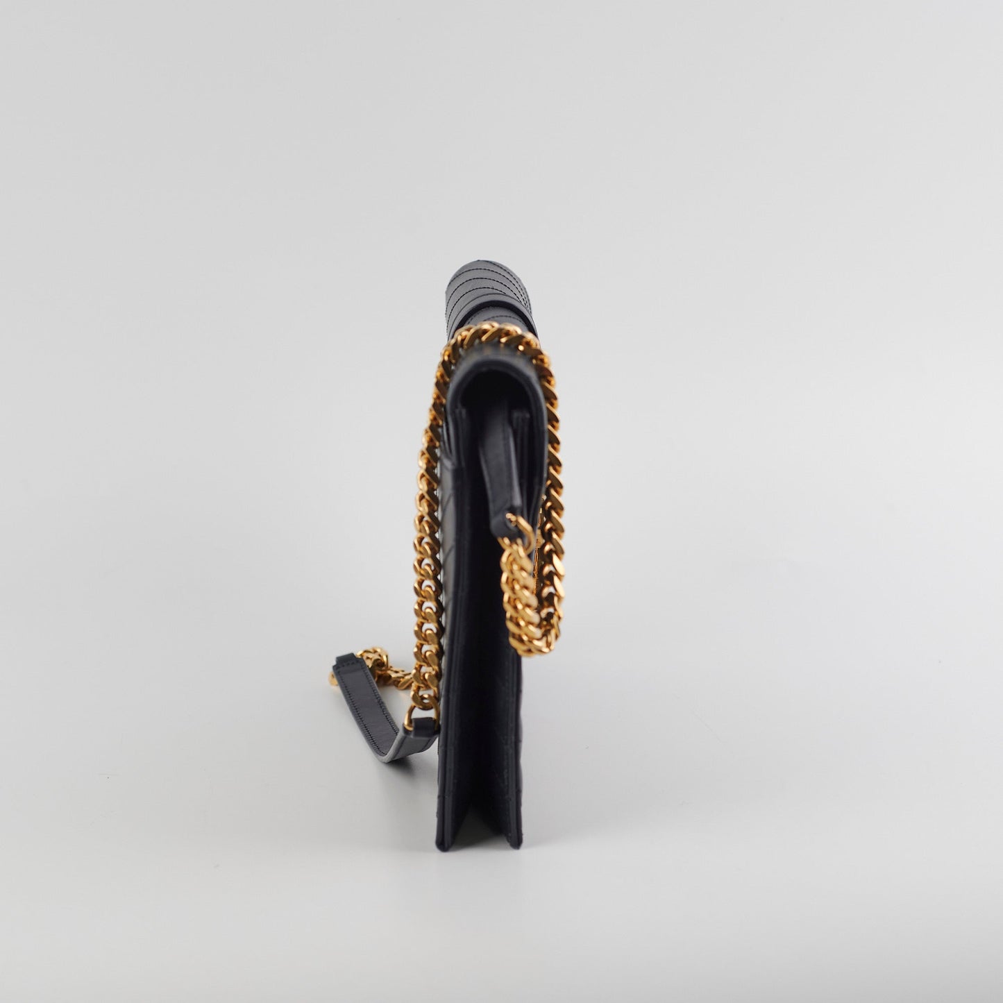YSL Saint Laurent Clutch With Detachable Navy Chain Clutch Bag