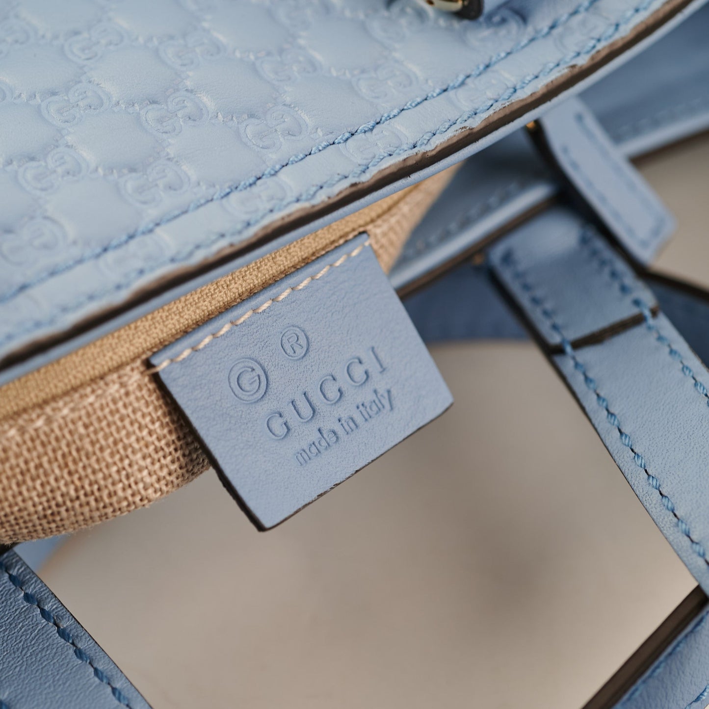 Gucci ssima Tote Mineral Blue Tote Bag