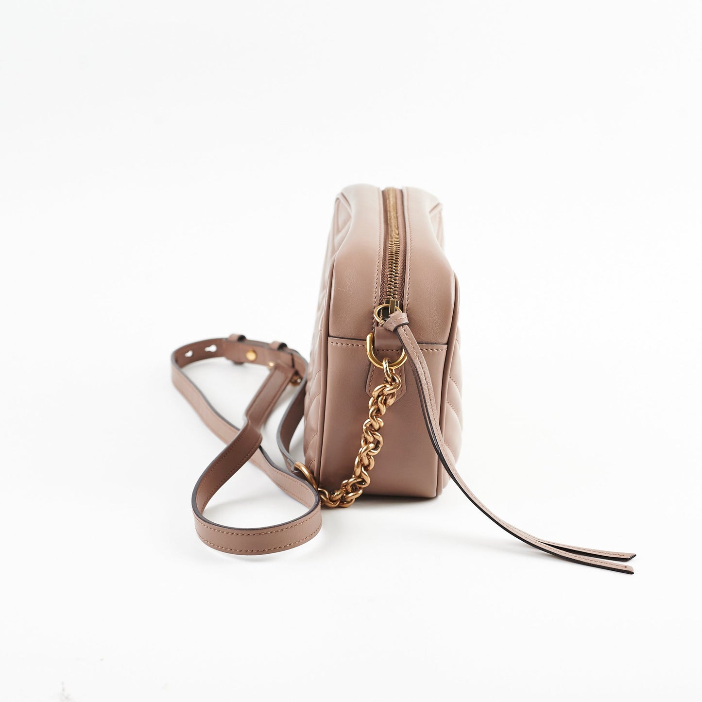 Gucci Marmont Dusty Shoulder Bag Pink Small Crossbody Bag