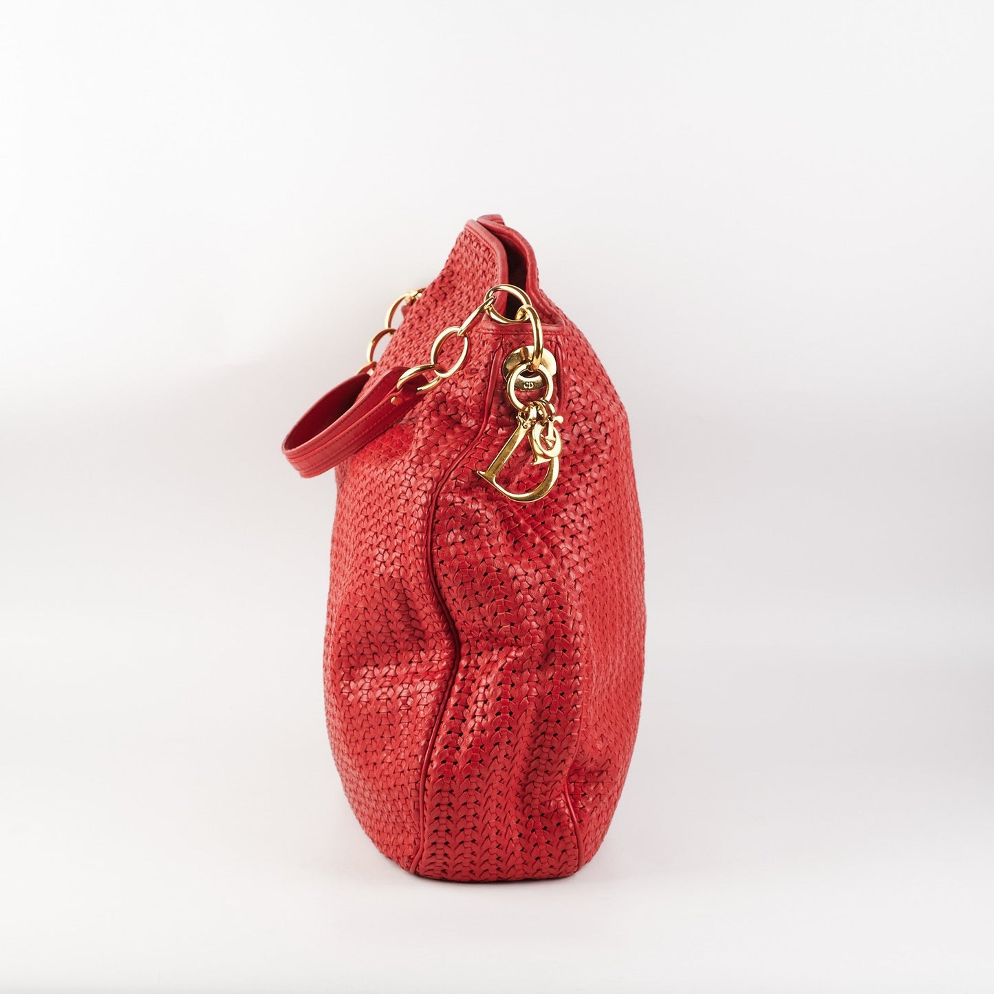 Dior Lady Soft Shopper Tote Red Shoulder Bag