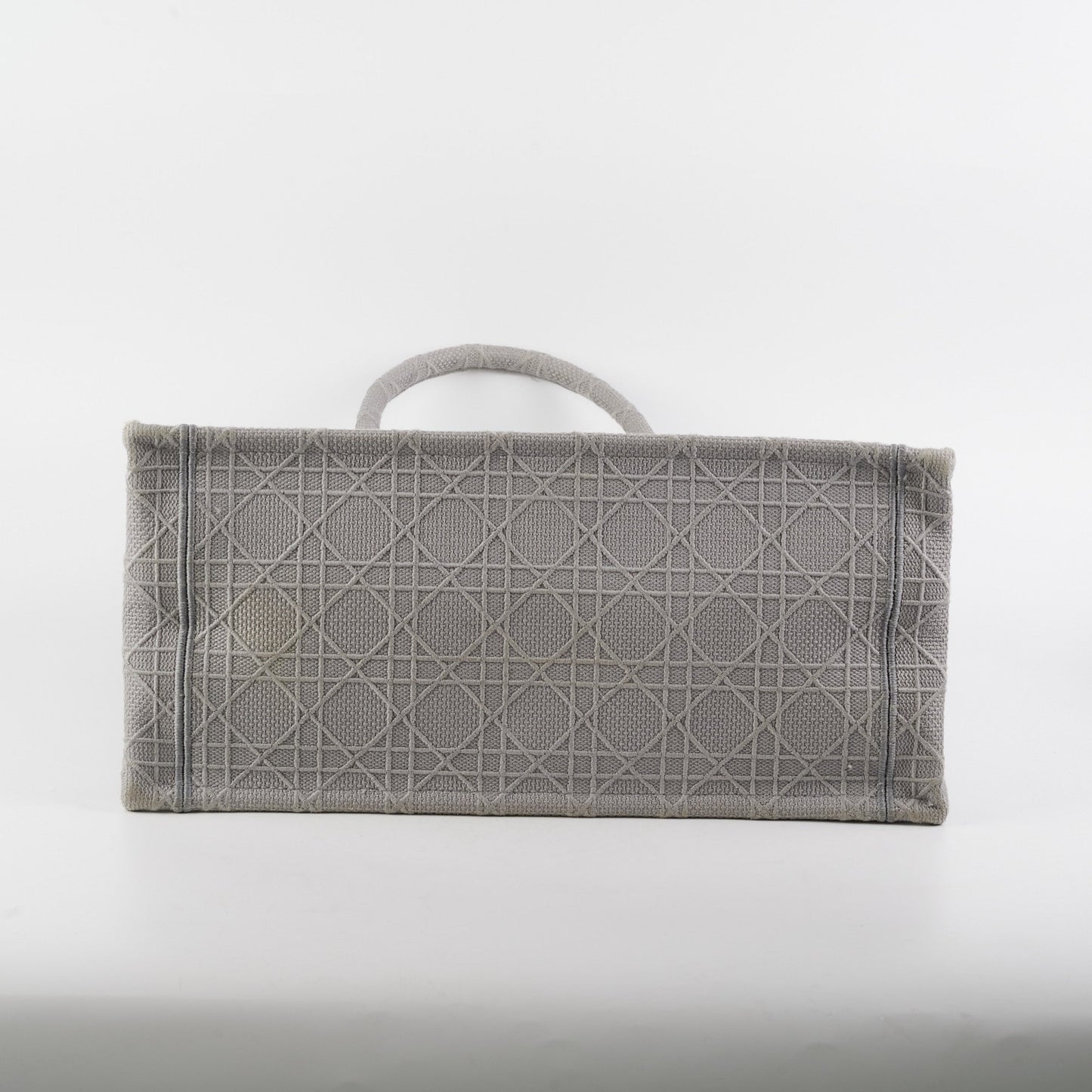 Dior Book Tote Cannage Grey Gray Medium Embroidered Tote Bag